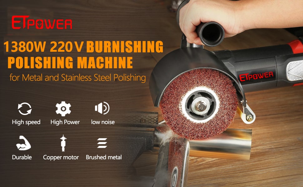 Electric Burnisher Roller Sander Stainless Steel Finisher Polisher ...